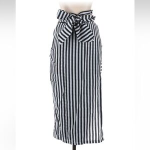 NWOT Summersalt Easy Breezy Voile Sarong Cover Up Black & White Stripe Skirt